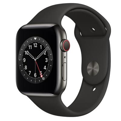 Apple Watch Series 6 (2020) Edelstahlgehäuse 44 Graphit GPS + Cellular